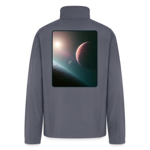 Deep Space Planet Horizon Art - Men’s Soft Shell Jacket