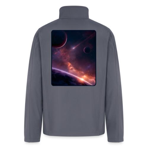 Cosmic Sunset Nebula Space Art - Men’s Soft Shell Jacket