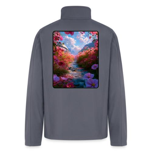 Dreamy Cosmos Valley Landscape Art - Men’s Soft Shell Jacket