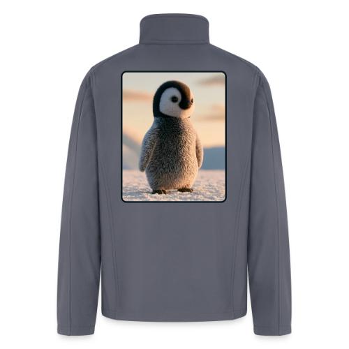 Cute Penguin Chick Sunrise Design - Men’s Soft Shell Jacket