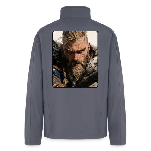 Fierce Viking Warrior Portrait - Men’s Soft Shell Jacket