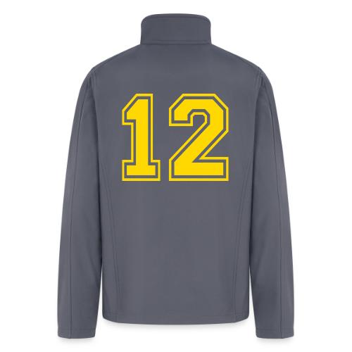 Number 12 in a classic athletic collegiate font - Men’s Soft Shell Jacket