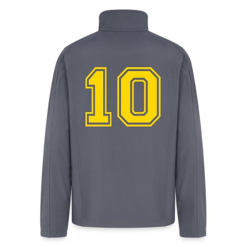 Number 10 in a classic athletic collegiate font - Men’s Soft Shell Jacket