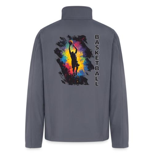 High Energy Basketball Paint Splatter Art - Men’s Soft Shell Jacket