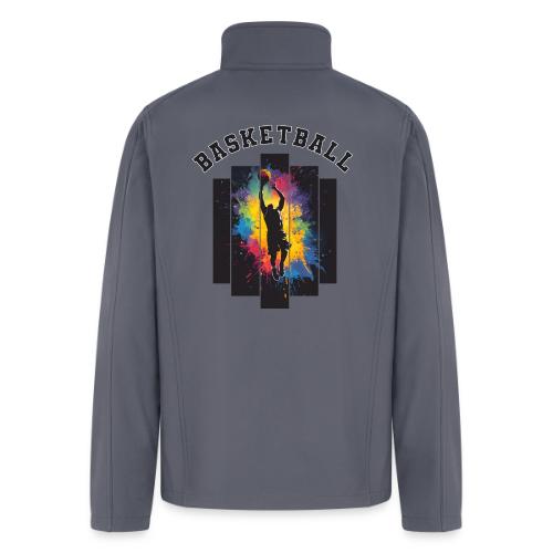 Basketball Slam Dunk Splash Design - Men’s Soft Shell Jacket