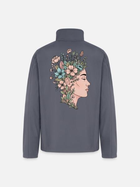 Blooming Mind - Men’s Soft Shell Jacket - gray