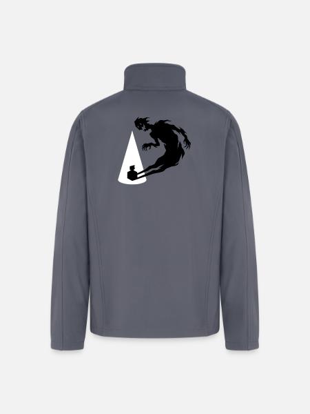 Cone Silhouette with Leaning Figure - Men’s Soft Shell Jacket - gray