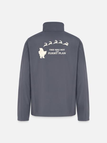 Santa’s Christmas Flight Plan - Men’s Soft Shell Jacket - gray