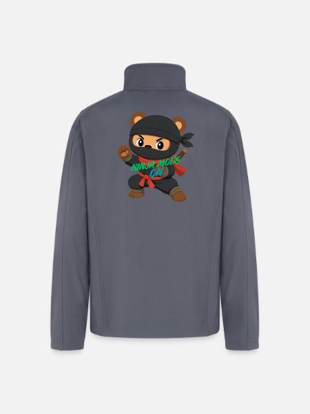Ninja Panda Bear Mode On - Men’s Soft Shell Jacket - gray
