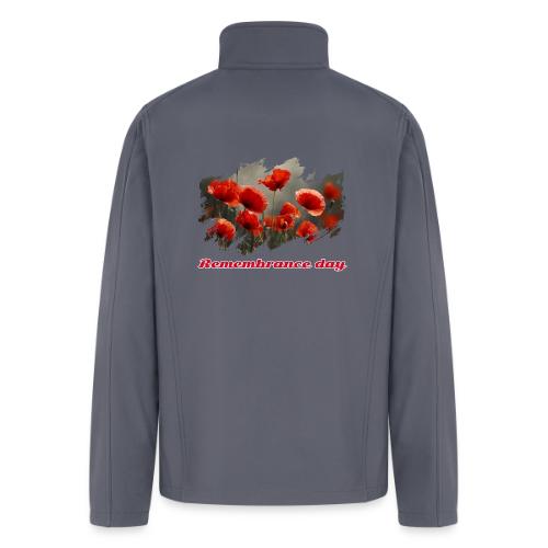 Remembrance Day with poppies - Men’s Soft Shell Jacket