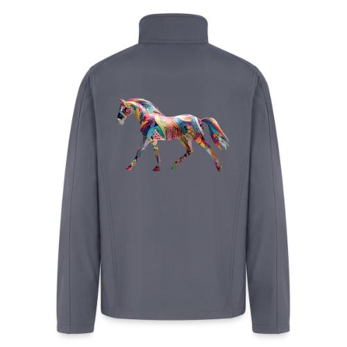 Colorful Abstract Horse Art Design - Men’s Soft Shell Jacket