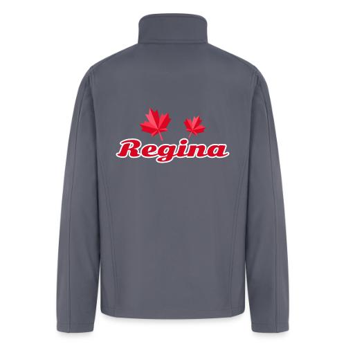 Regina with two red maple leaves - Men’s Soft Shell Jacket