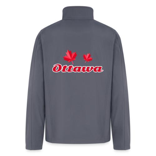 Ottawa with two red maple leaves - Men’s Soft Shell Jacket