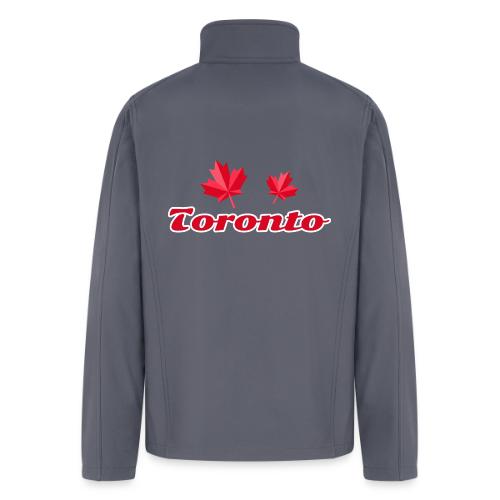 Toronto with two red maple leaves - Men’s Soft Shell Jacket