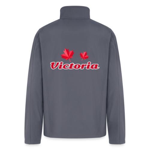 Victoria with two red maple leaves - Men’s Soft Shell Jacket