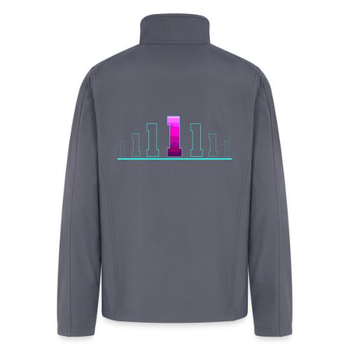 Number 1 in Magenta: Varsity Font - Men’s Soft Shell Jacket