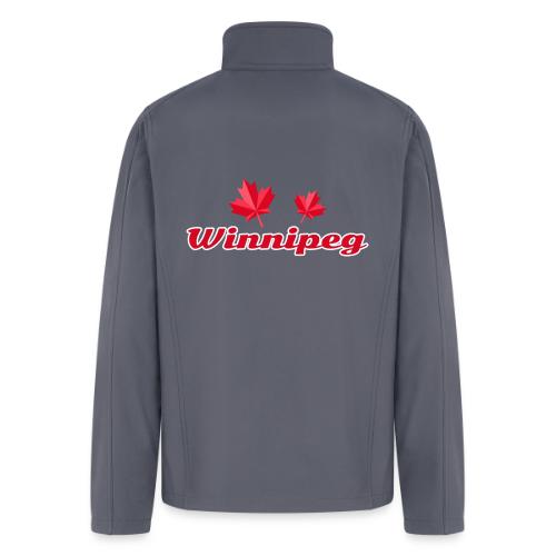 Winnipeg with two red maple leaves - Men’s Soft Shell Jacket