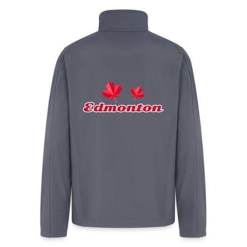 Edmonton with two red maple leaves - Men’s Soft Shell Jacket
