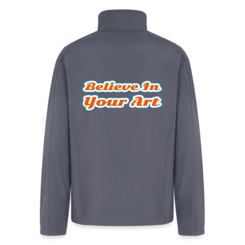 Believe in Your Art — Creative Glow Script - Men’s Soft Shell Jacket