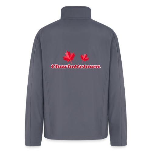 Charlottetown with two red maple leaves - Men’s Soft Shell Jacket