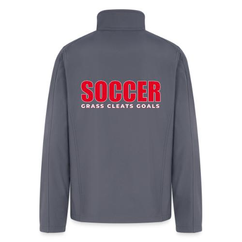 Soccer Grass Cleats Goals Typography Design - Men’s Soft Shell Jacket