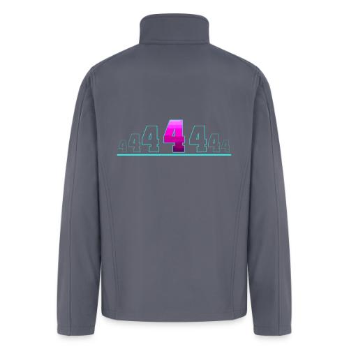 Number 4 in Magenta: Varsity Font - Men’s Soft Shell Jacket