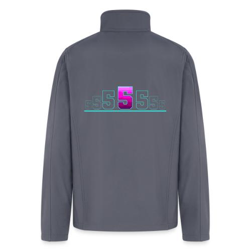 Number 5 in Magenta: Varsity Font - Men’s Soft Shell Jacket