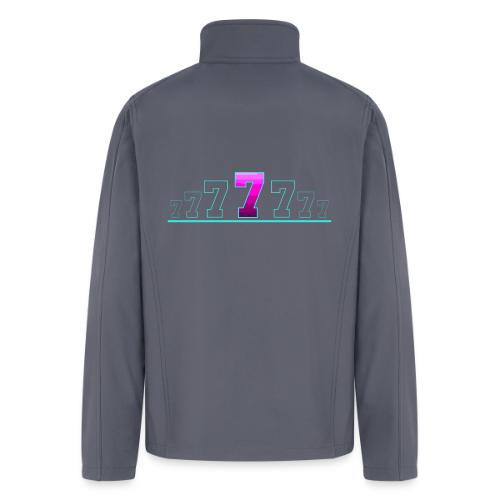 Number 7 in Magenta: Varsity Font - Men’s Soft Shell Jacket