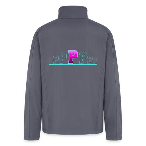 Letter P – Capital Varsity Alphabet Monogram - Men’s Soft Shell Jacket
