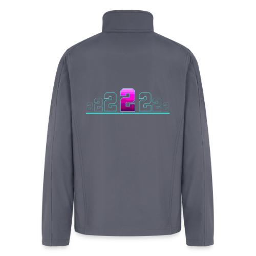 Number 2 in Magenta: Varsity Font - Men’s Soft Shell Jacket