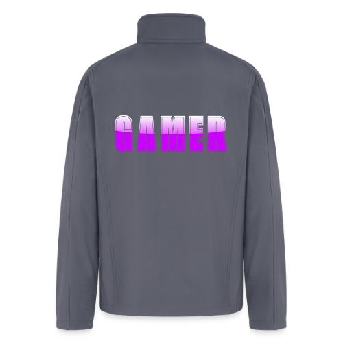 Gamer Purple Glossy Collegiate Design - Men’s Soft Shell Jacket