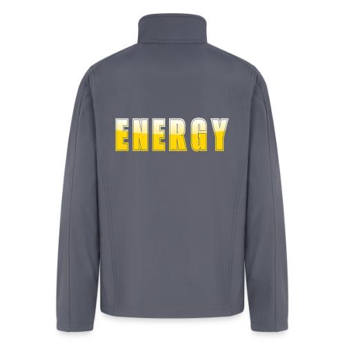ENERGY Electric Yellow Power Word Design - Men’s Soft Shell Jacket