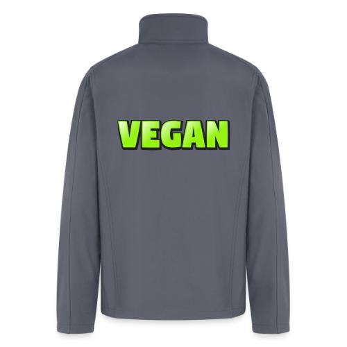 Vegan Bold Green Typography Design - Men’s Soft Shell Jacket