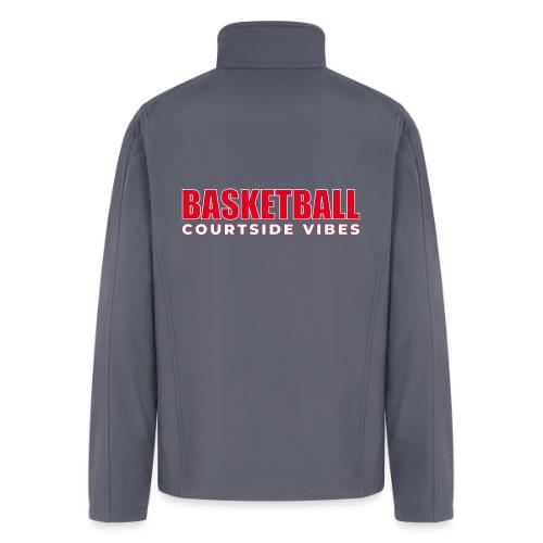 Courtside Vibes Basketball Typography Design - Men’s Soft Shell Jacket