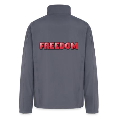 Freedom Bold 3D Word Art Design - Men’s Soft Shell Jacket