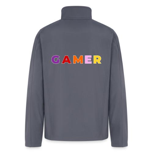 Multicolor GAMER Typography Design - Men’s Soft Shell Jacket