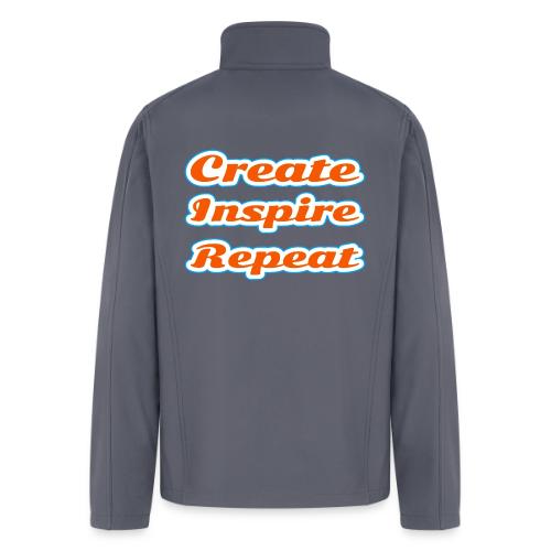 Create, Inspire, Repeat — Artist Life Script - Men’s Soft Shell Jacket