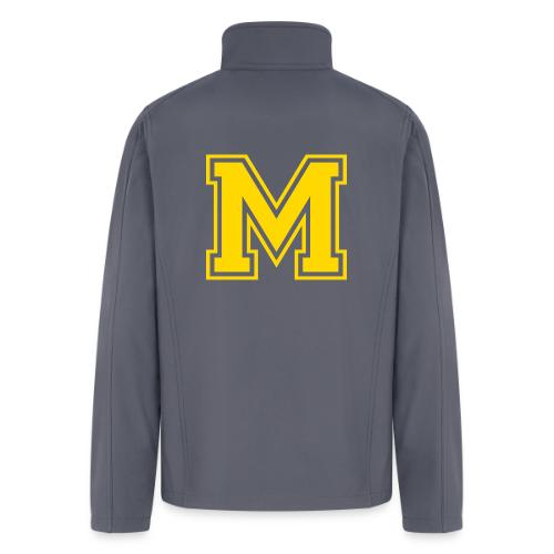 Letter M – Capital Athletic Alphabet Monogram - Men’s Soft Shell Jacket