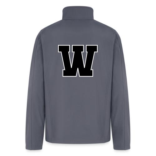 Varsity Letter W Collegiate Font Design - Men’s Soft Shell Jacket