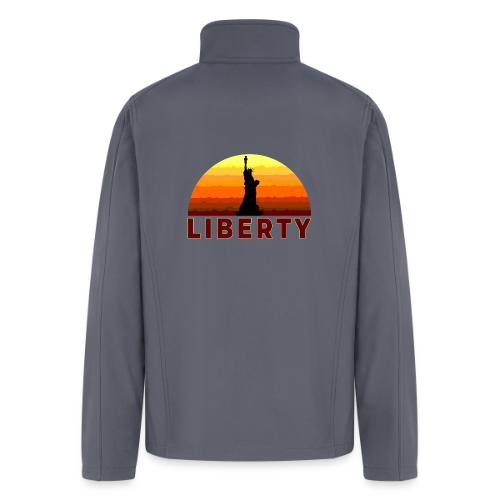 USA: Sunset Liberty Bold - Men’s Soft Shell Jacket