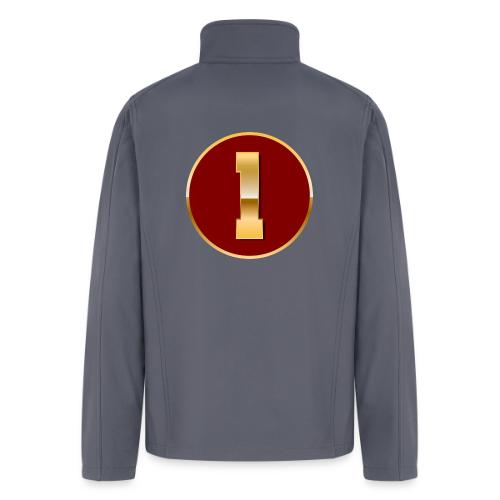 Number 1 in Gold Varsity Font - Men’s Soft Shell Jacket