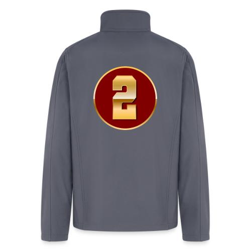 Number 2 in Gold Varsity Font - Men’s Soft Shell Jacket