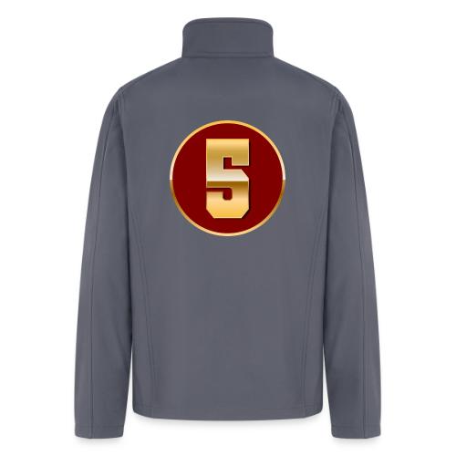 Number 5 in Gold Varsity Font - Men’s Soft Shell Jacket