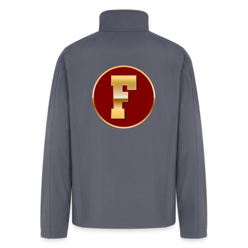 Letter F – Capital Varsity Alphabet Monogram - Men’s Soft Shell Jacket