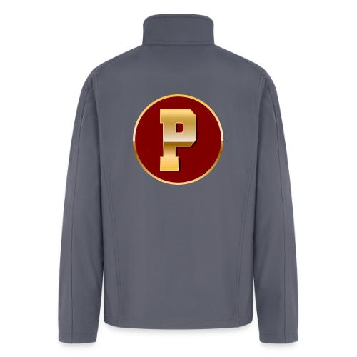Letter P – Capital Varsity Alphabet Monogram - Men’s Soft Shell Jacket