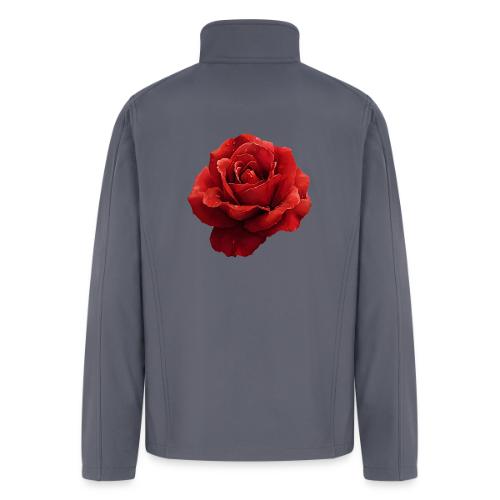 Rose: Crimson Dew Bloom - Men’s Soft Shell Jacket