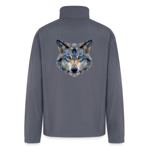 Wolf: Chromatic Wild Gaze - Men’s Soft Shell Jacket