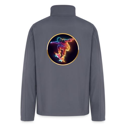 Skateboarding: Midnight Neon Skater - Men’s Soft Shell Jacket