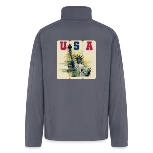 Art illustration of the Statue of Liberty - Men’s Soft Shell Jacket