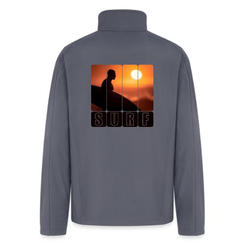 Surfing: Sunset Surf Panels - Men’s Soft Shell Jacket